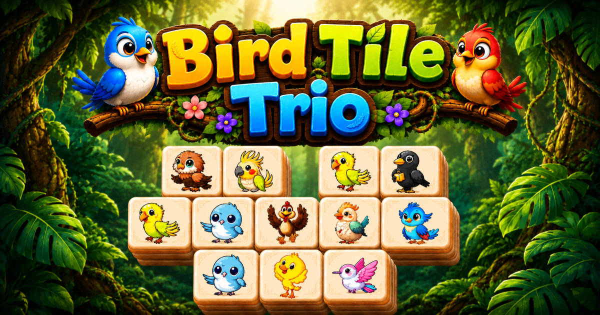 Bird Tile Trio triple match tile puzzle game